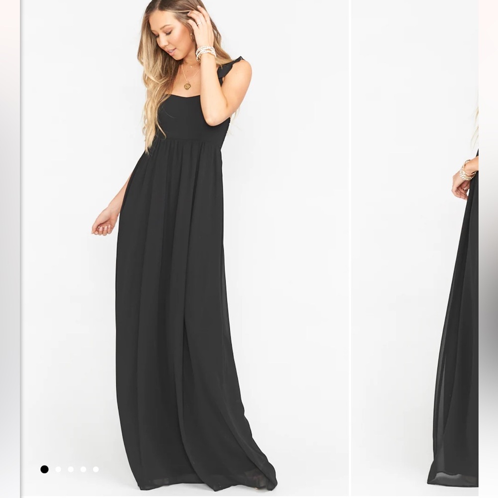 Show Me Your MuMu Black Maxi Dress with Tie Straps